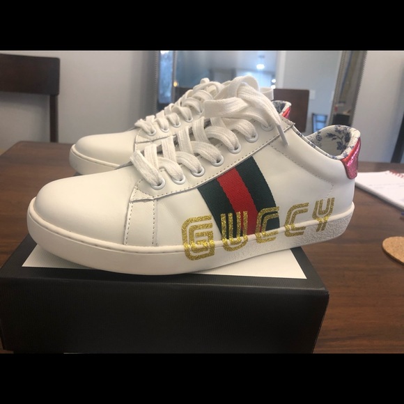 SOLD!! Ace metallic print leather sneakers. - Picture 1 of 8